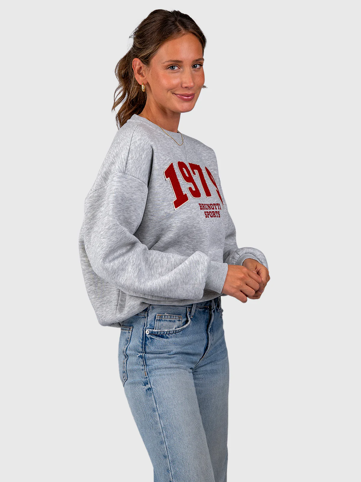 Aldora Women Sweater | Light Grey Melee - Image 3