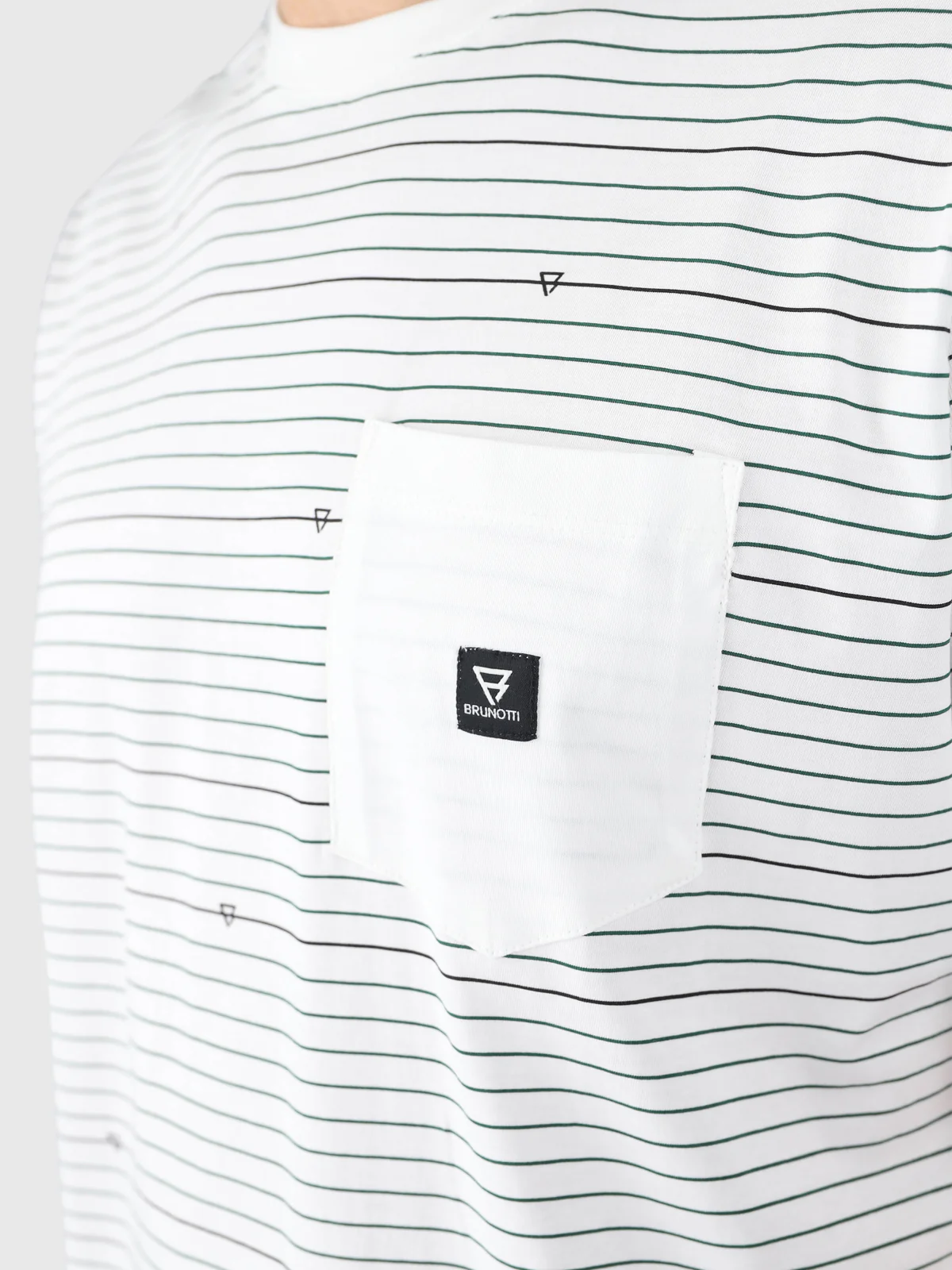 Axle-Stripe Men T-shirt | Snow - Image 6