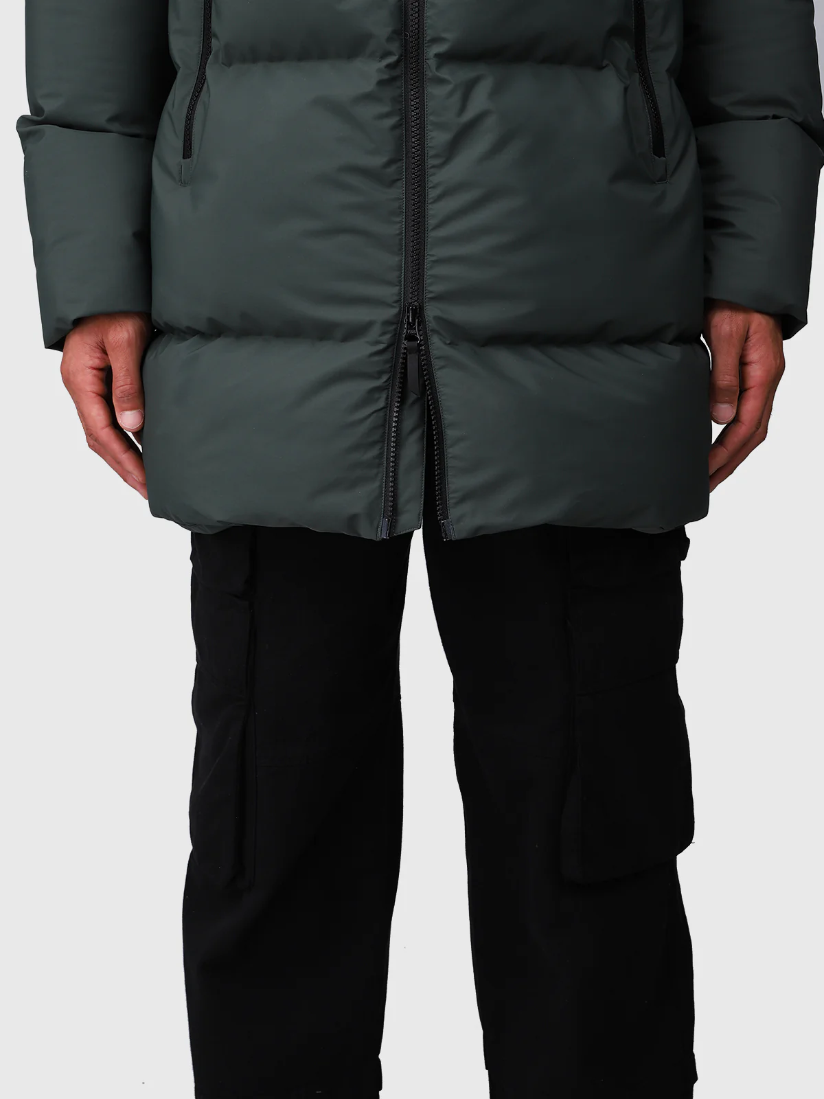 Bigmain Men Long Puffer Jacket | Urban Grey - Image 11