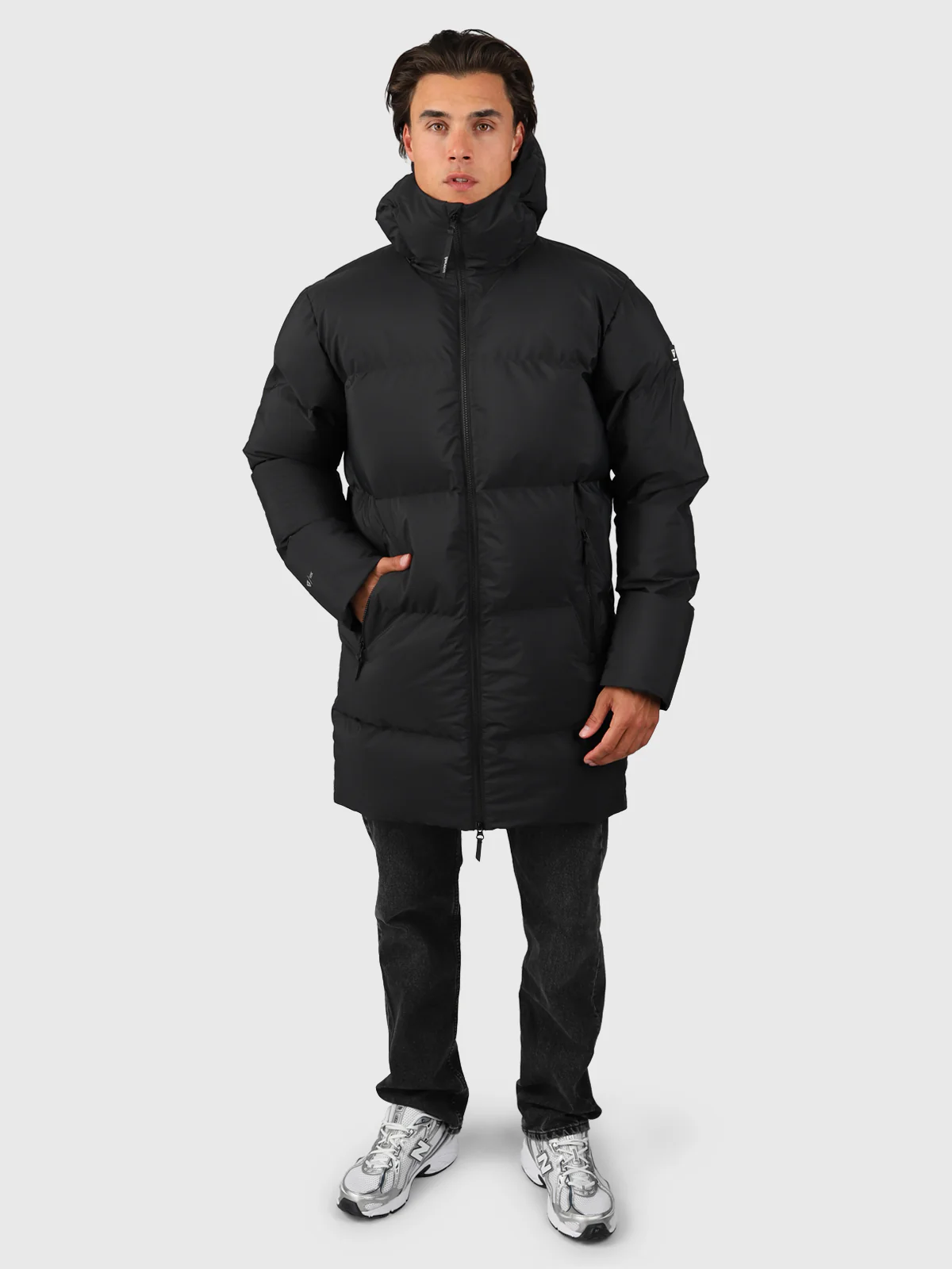 Bigmain Men Long Puffer Jacket | Black - Image 5