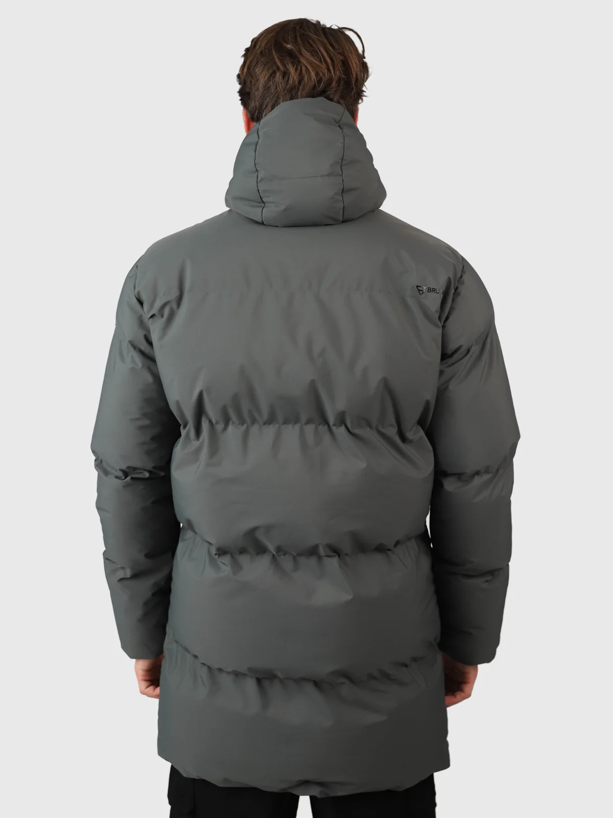 Bigmain Men Long Puffer Jacket | Mud Green - Image 4