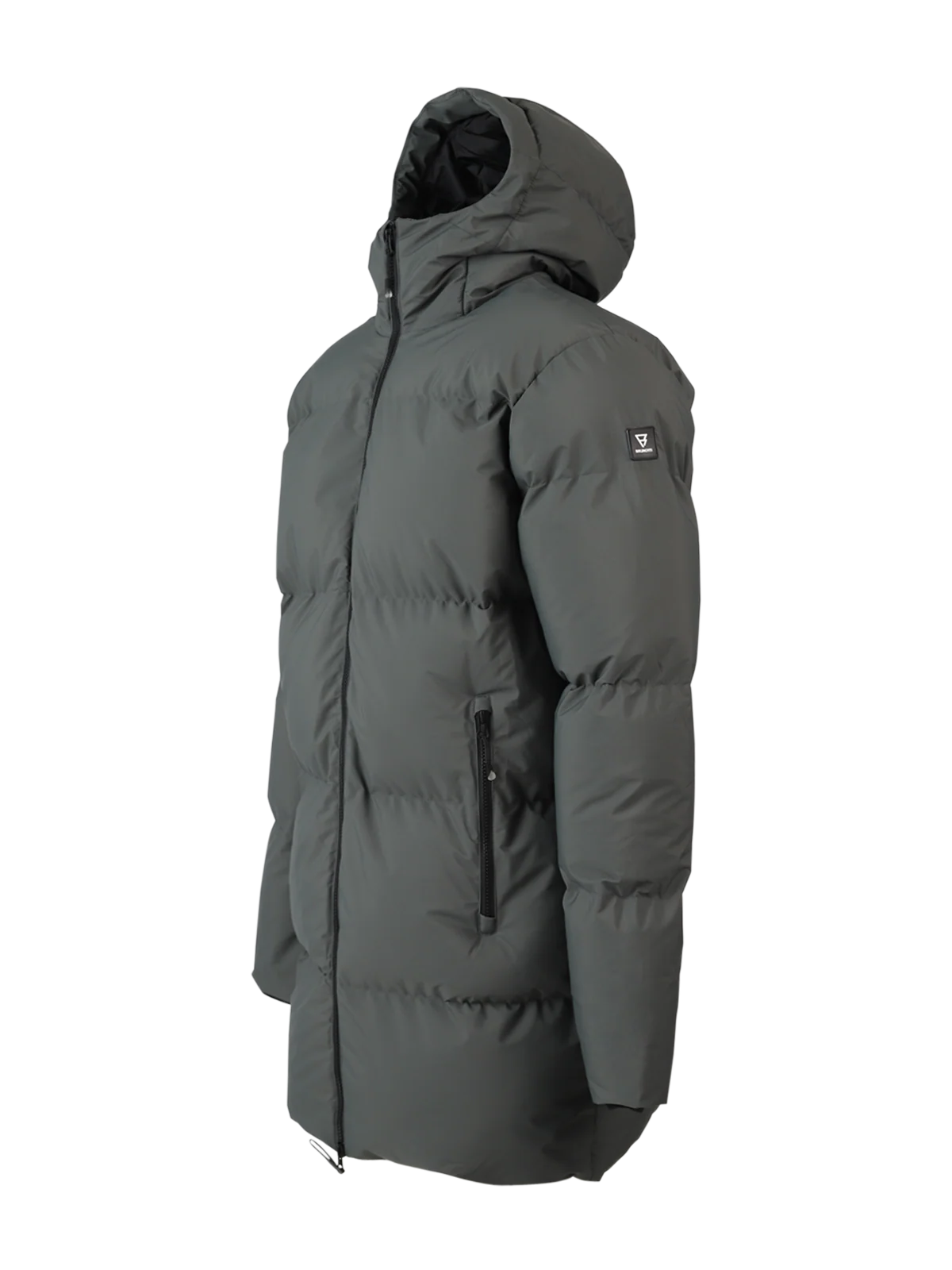 Bigmain Men Long Puffer Jacket | Mud Green - Image 9
