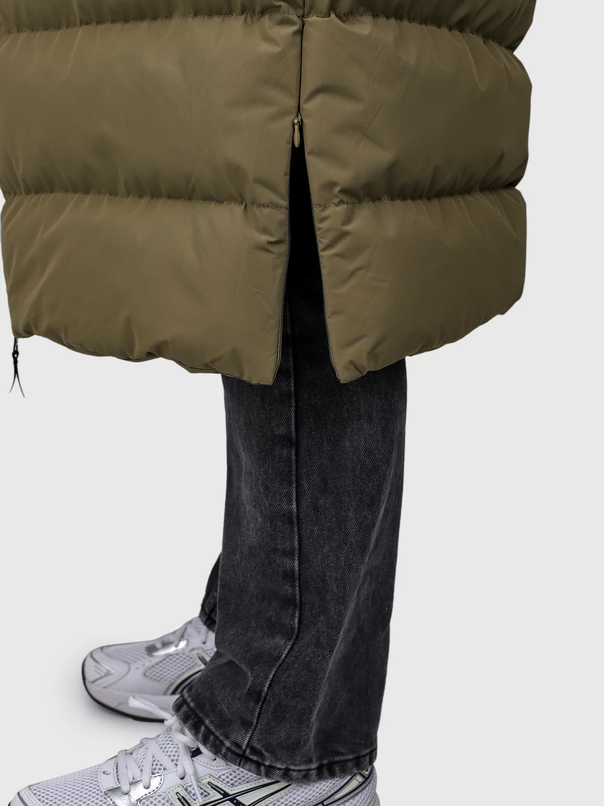Bigsur Women Long Puffer Jacket | Dusky Green - Image 13