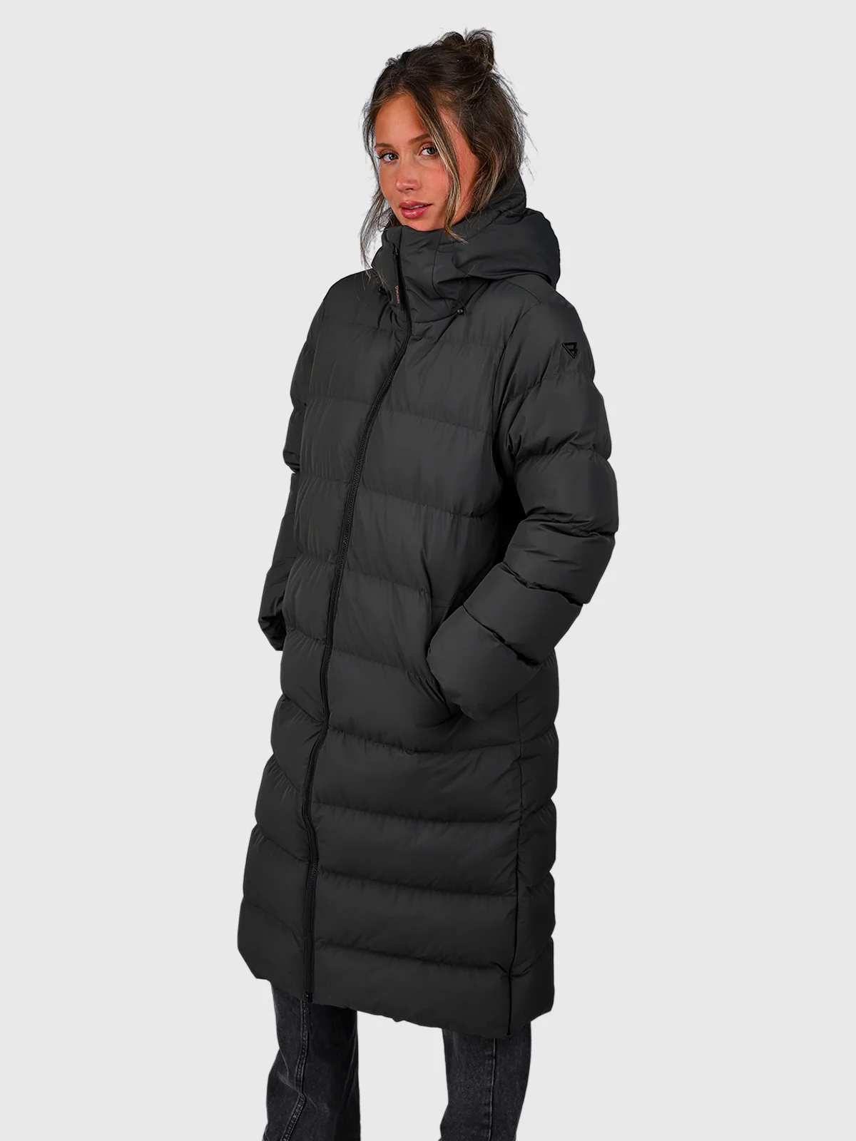Bigsur Women Long Puffer Jacket | Pirate Black - Image 4