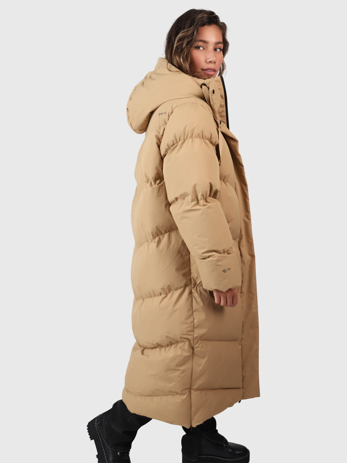 Bigsury Women Long Puffer Coat | Desert - Image 3