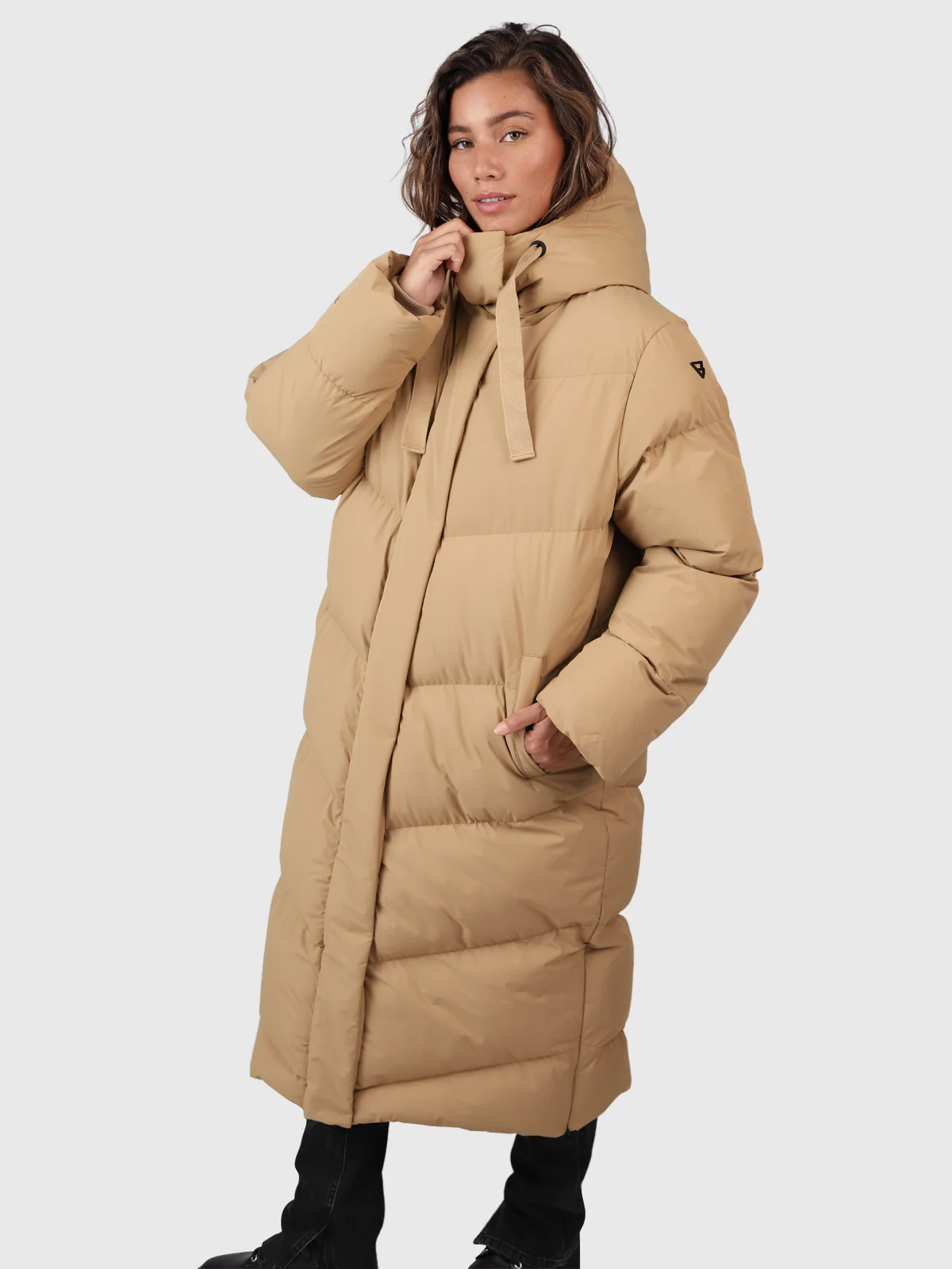Bigsury Women Long Puffer Coat | Desert - Image 4