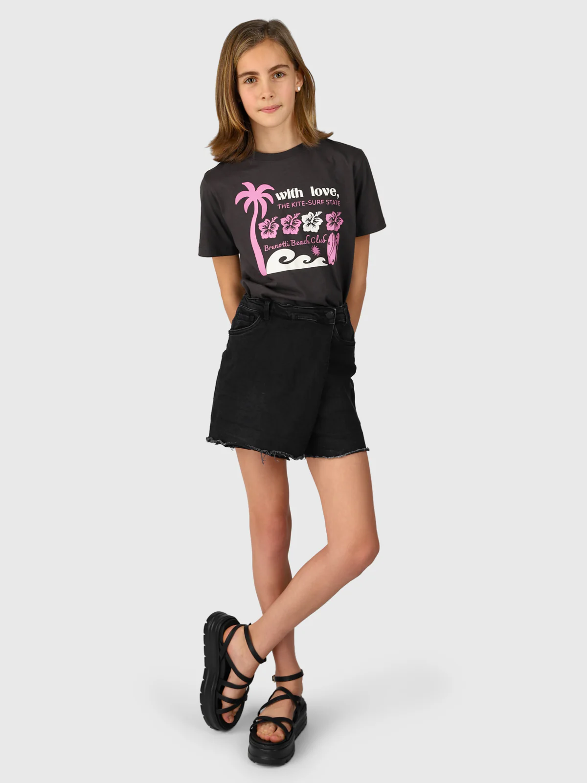 Braey Girls T-shirt | Pirate Black - Image 5
