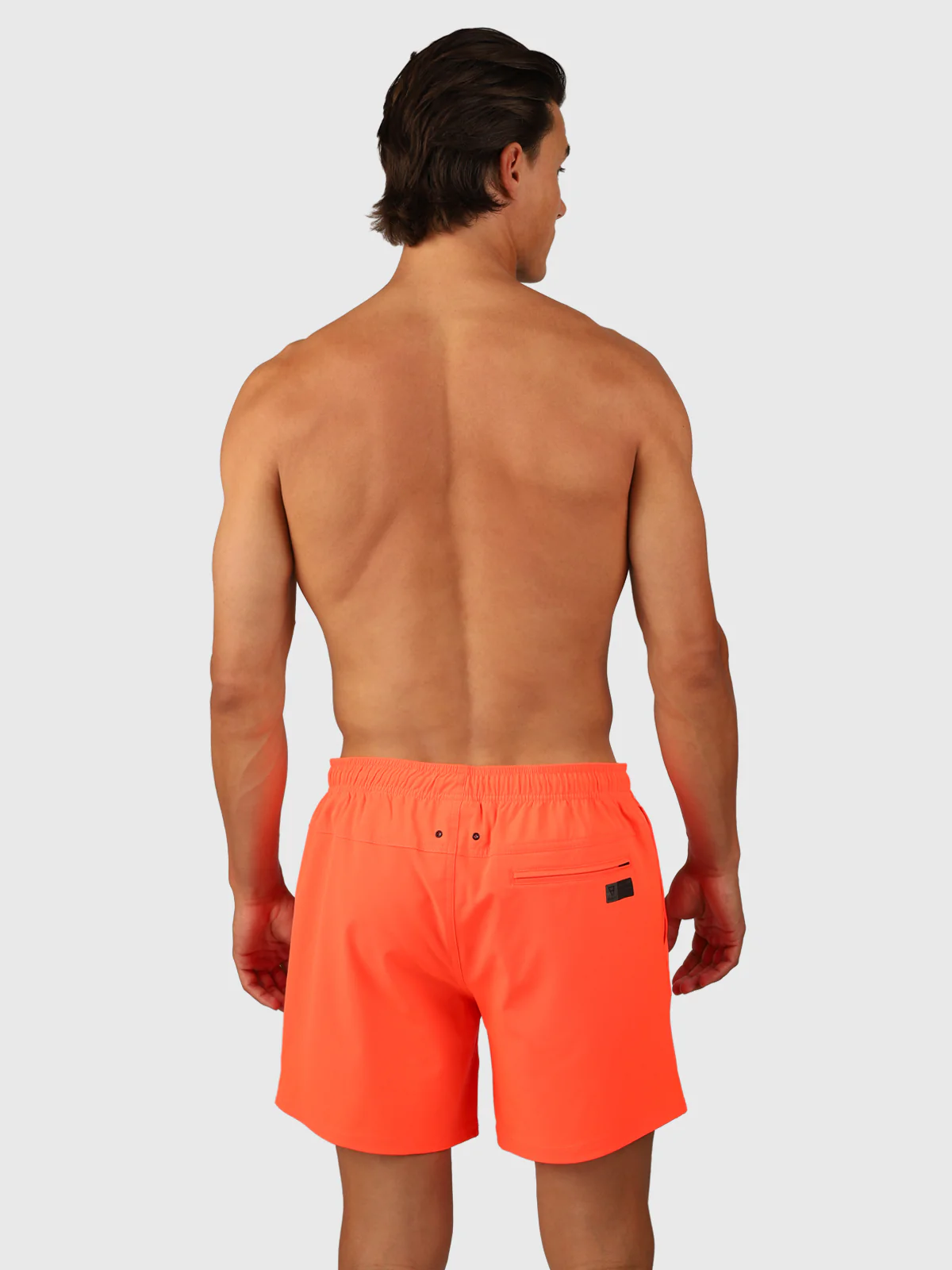 Bru-conic Men Swim Shorts | Neon Orange - Image 3