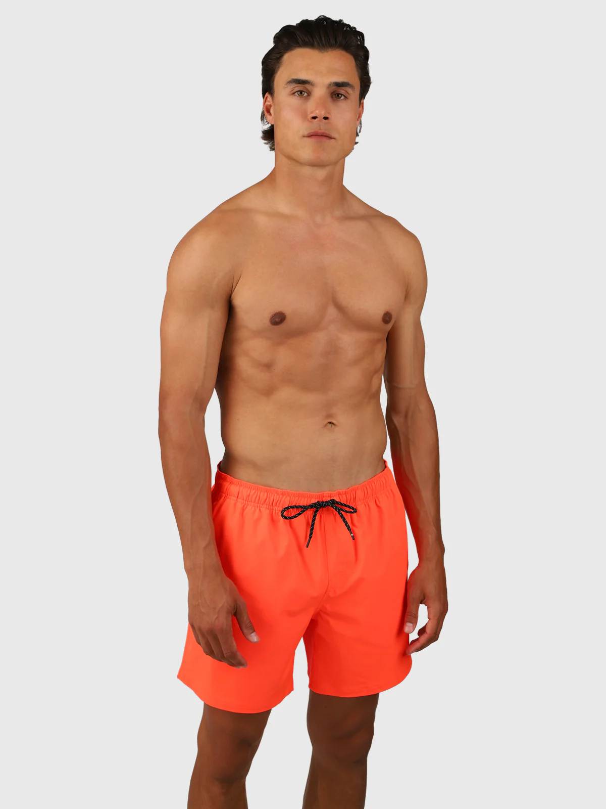 Bru-conic Men Swim Shorts | Neon Orange - Image 4