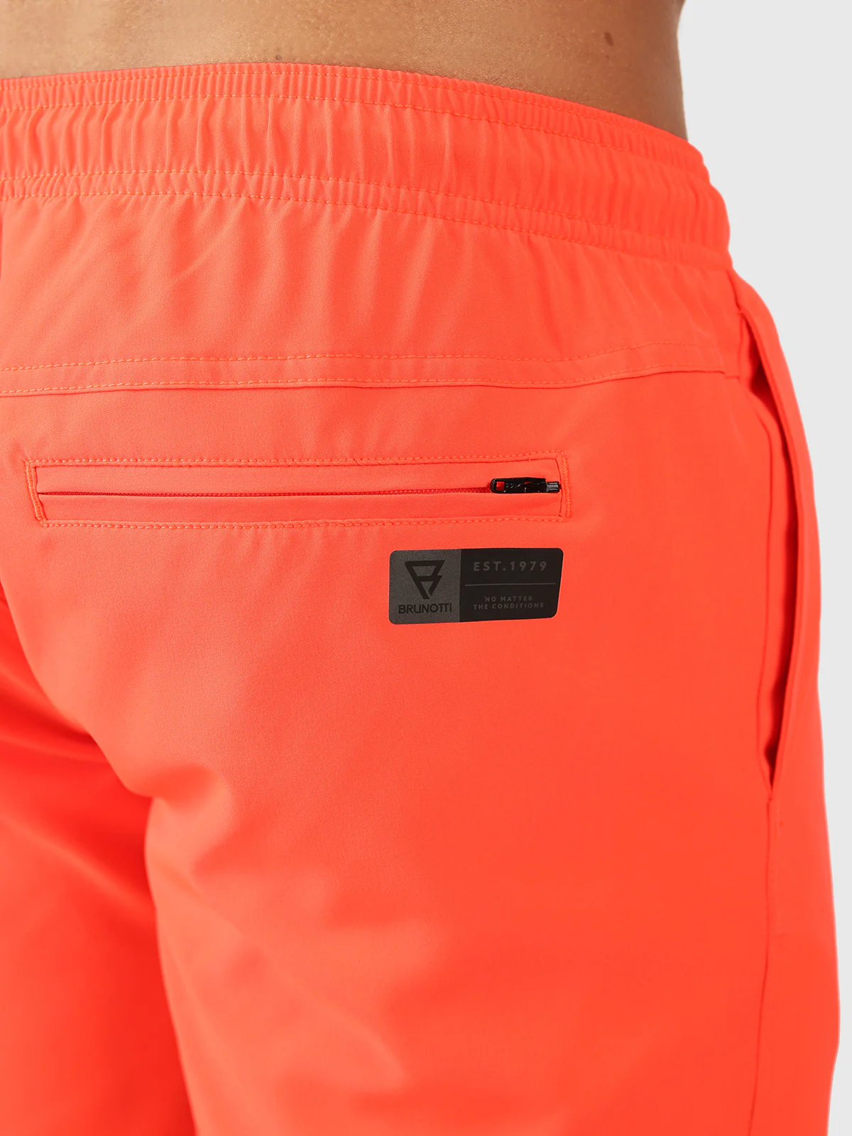 Bru-conic Men Swim Shorts | Neon Orange - Image 5