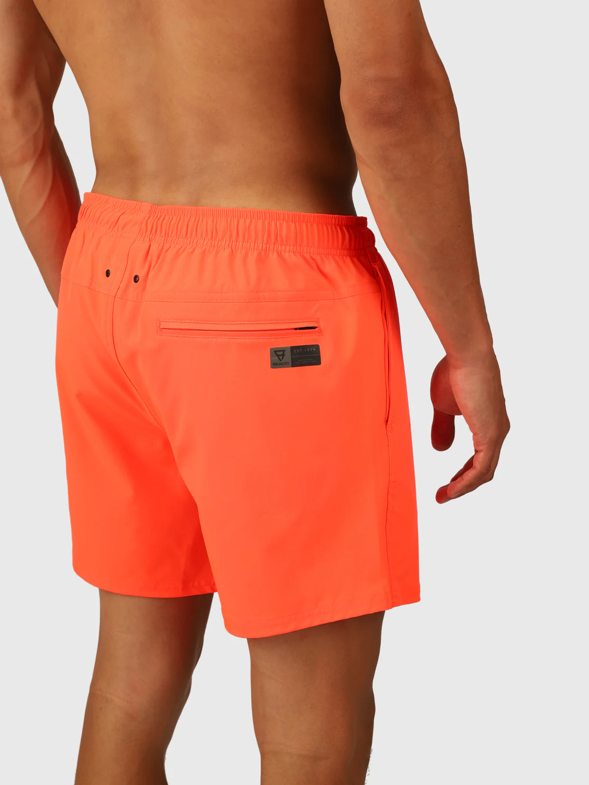 Bru-conic Men Swim Shorts | Neon Orange - Image 7