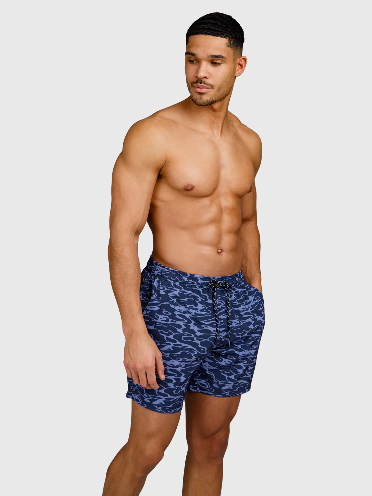 Bru-conic-Reflection Men Swim Shorts | Indigo Blue - Image 3