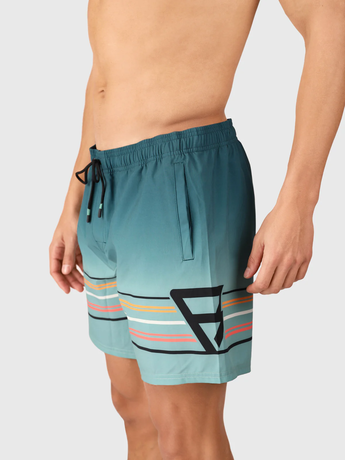 Bru-conic-Stripe Men Swim Shorts | Bottle Green - Image 6