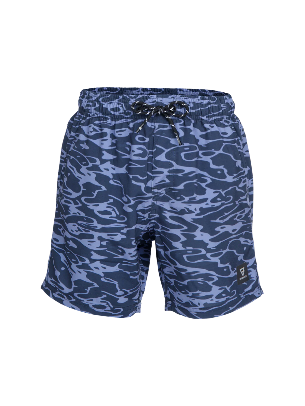 Bru-conicy-Print Boys Swim Shorts | Indigo Blue - Image 7