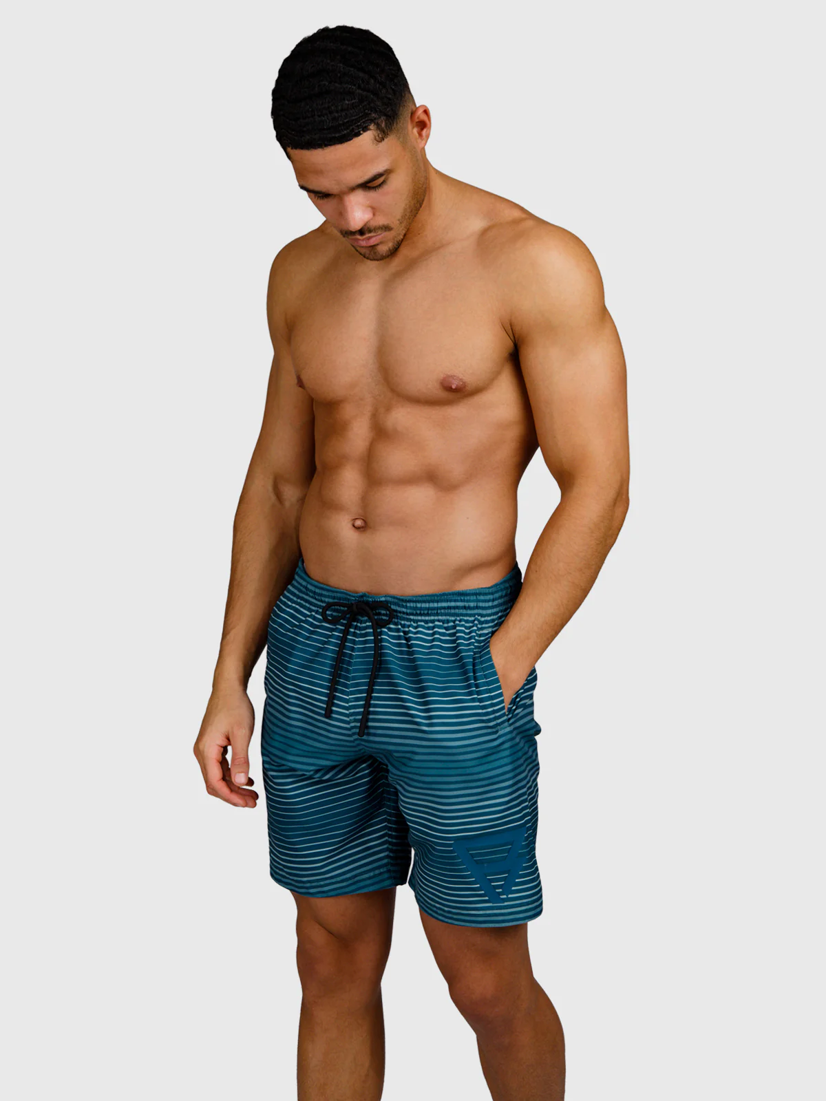 Cester-Stripe Men Swim Shorts | Mist - Image 3