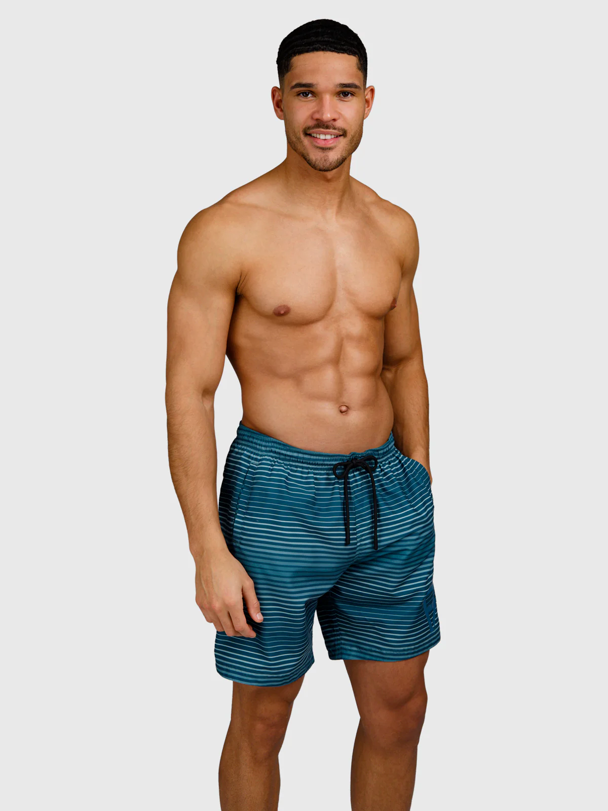 Cester-Stripe Men Swim Shorts | Mist - Image 4