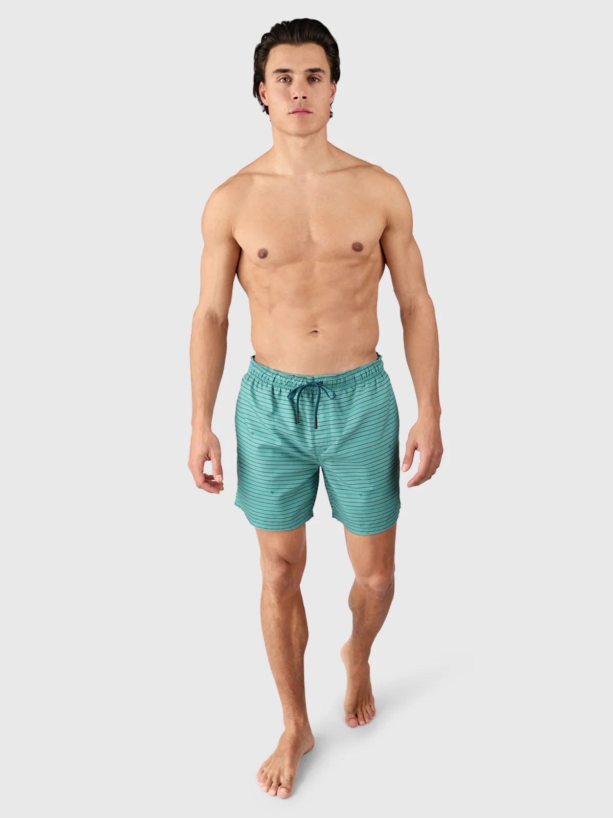 Cester-Stripe Men Swim Shorts | Bottle Green - Image 6