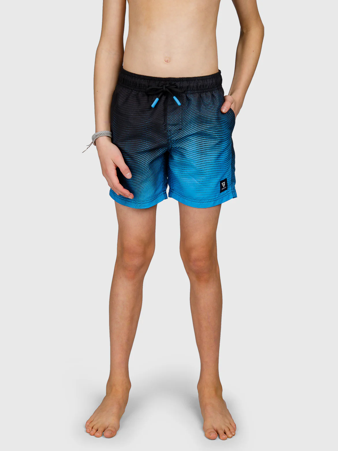 Cestery-Panel Print Boys Swim Shorts | Kingfisher Blue - Image 3