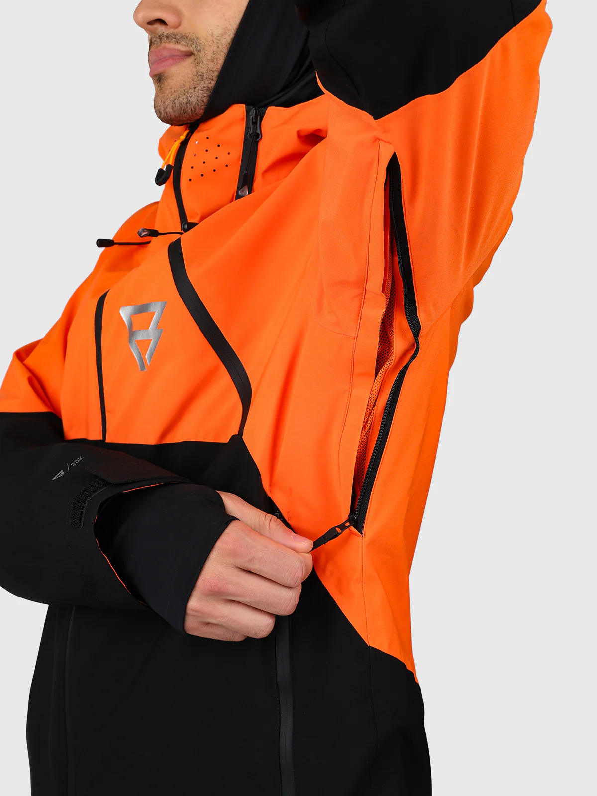 Curtis Men Snow Jacket | Punch Orange - Image 11