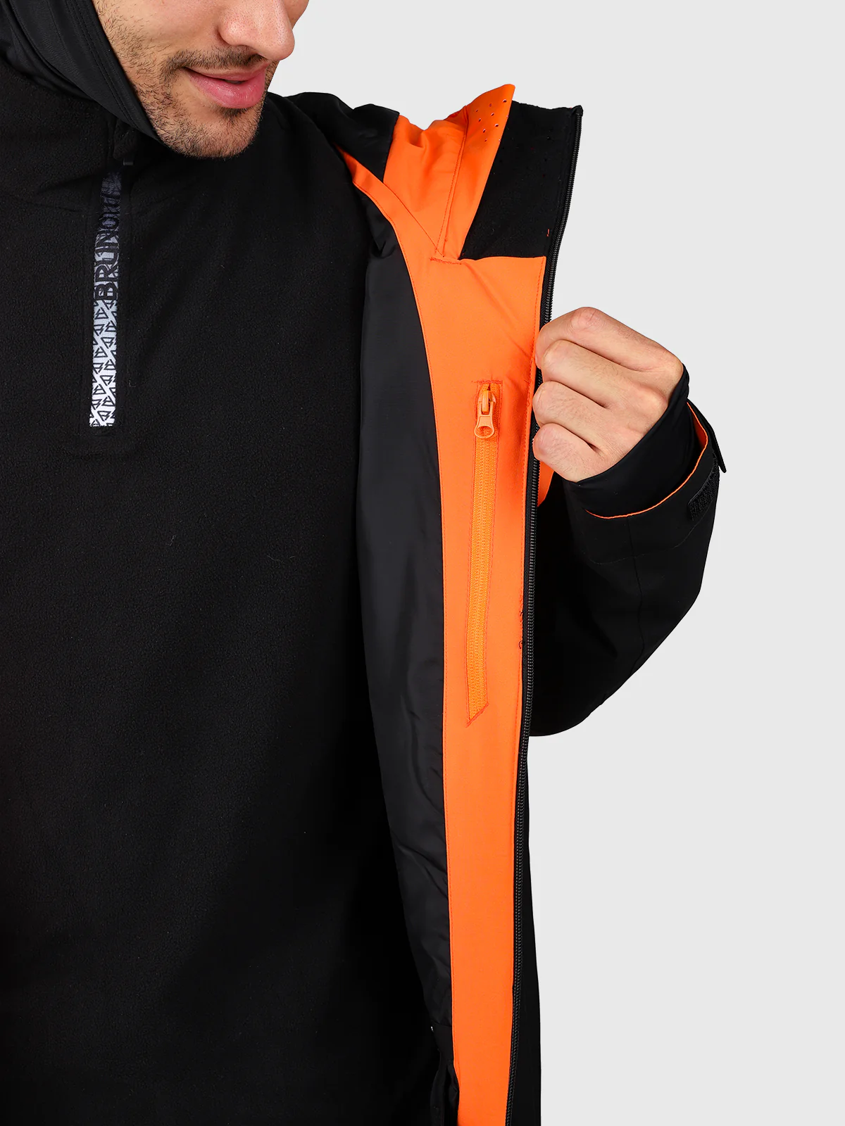 Curtis Men Snow Jacket | Punch Orange - Image 12
