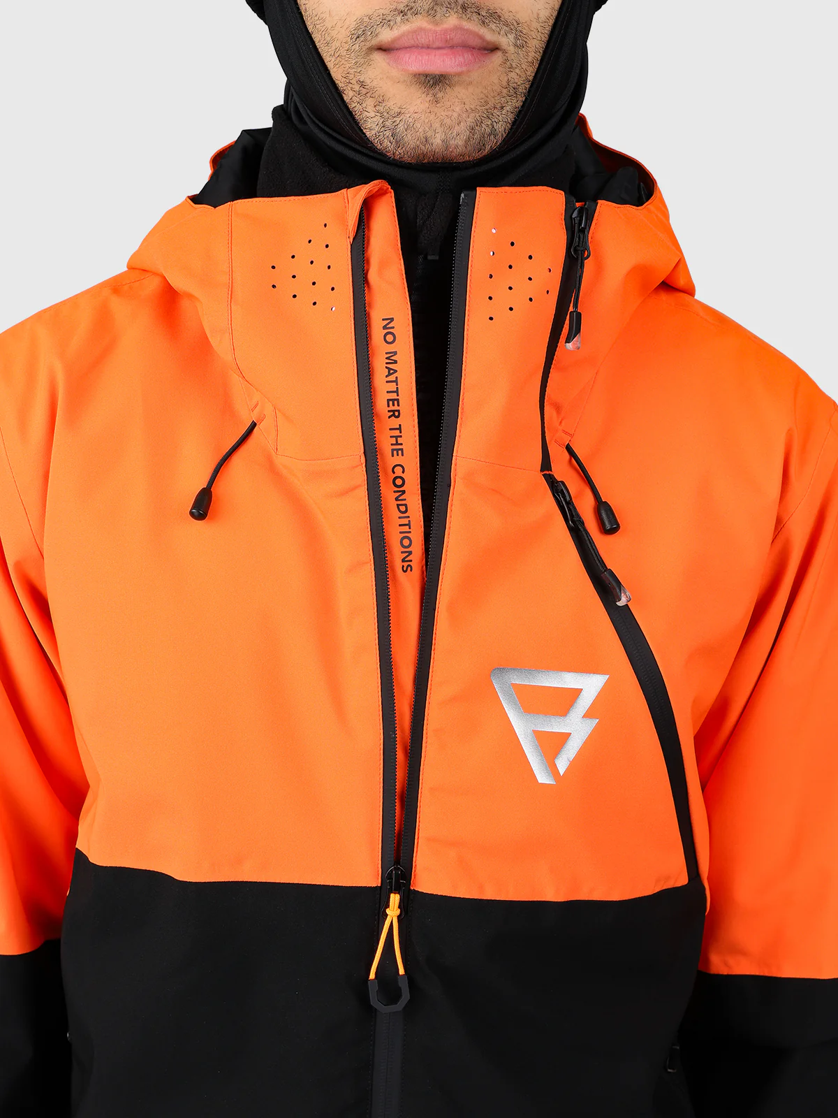 Curtis Men Snow Jacket | Punch Orange - Image 15