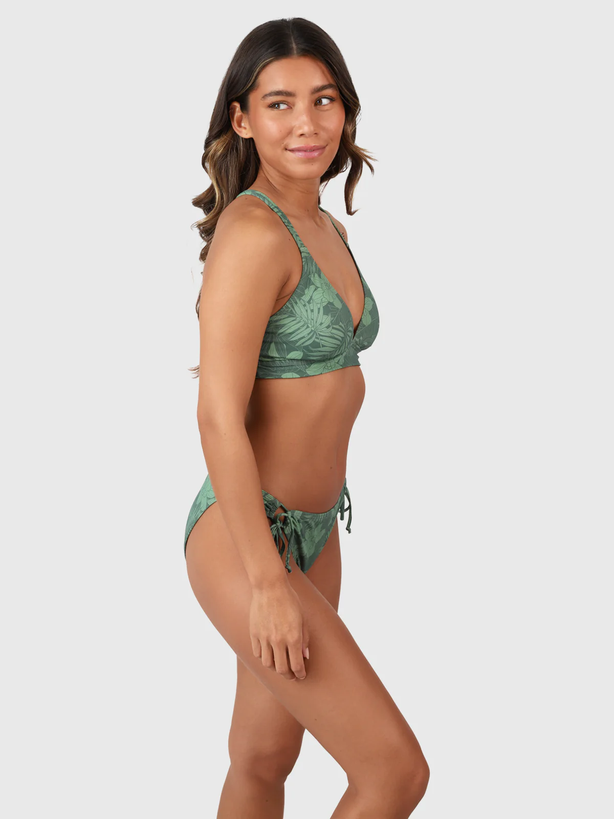 Delphina-Leaf Women Bralette Bikini Top | Juniper - Image 4