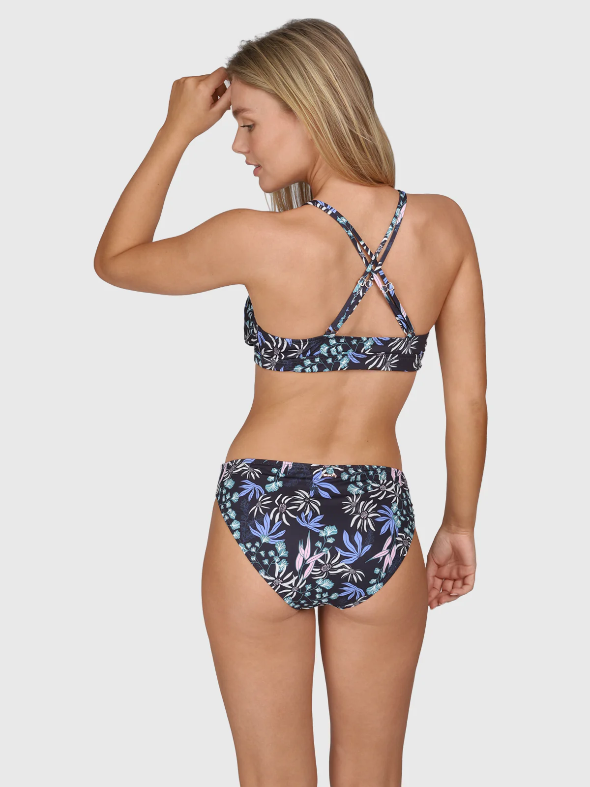 Delphinia-Print Women Bikini Top | Black - Image 3