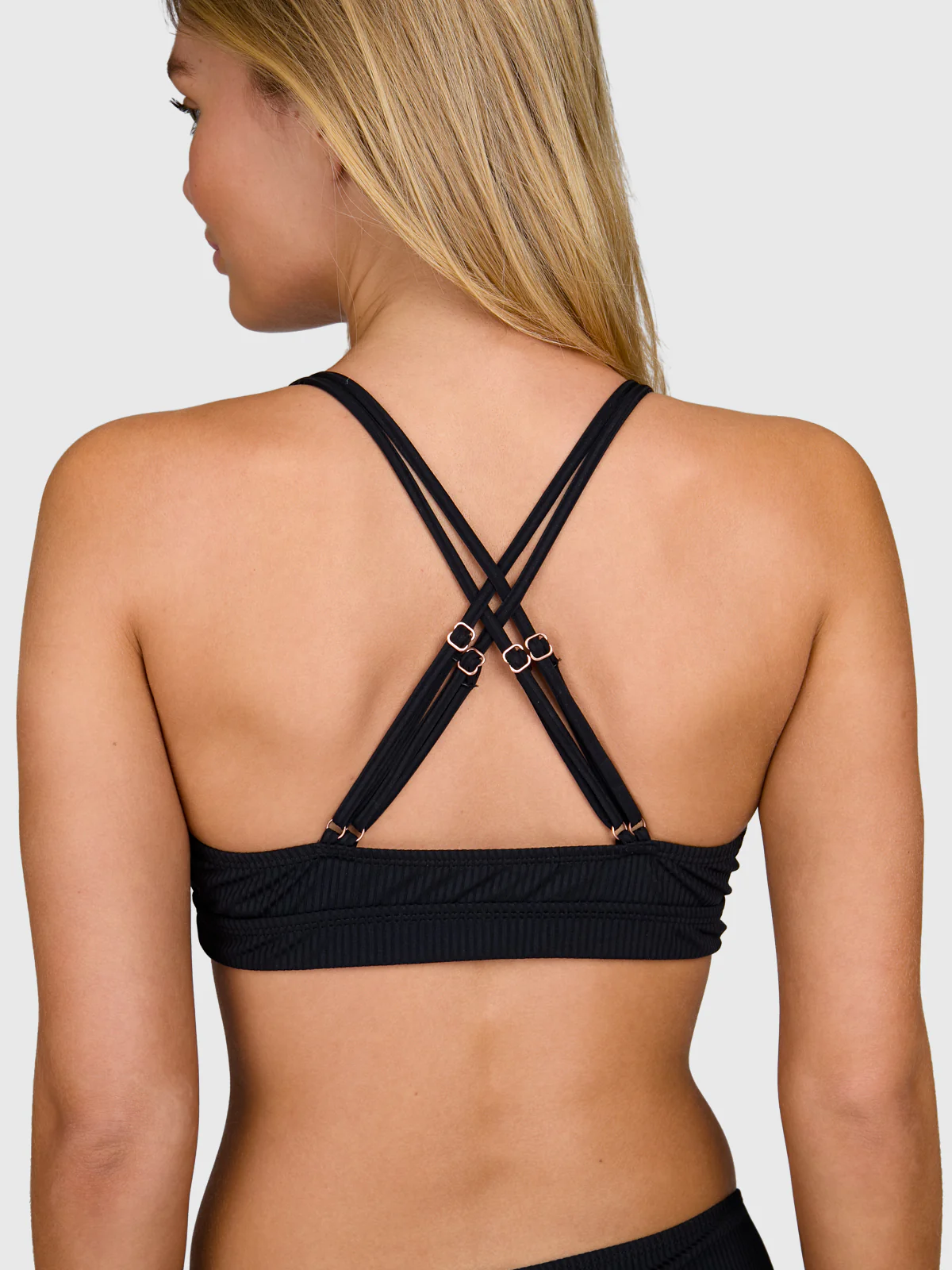Delphinia-Rib Women Bikini Top | Black - Image 11