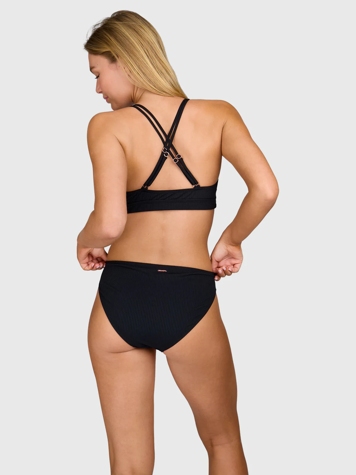 Delphinia-Rib Women Bikini Top | Black - Image 3