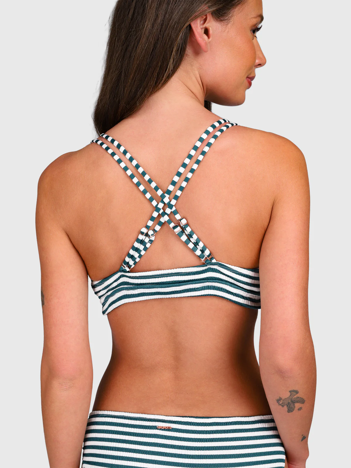 Delphinia-Stripe Women Bikini Top | Snow - Image 10