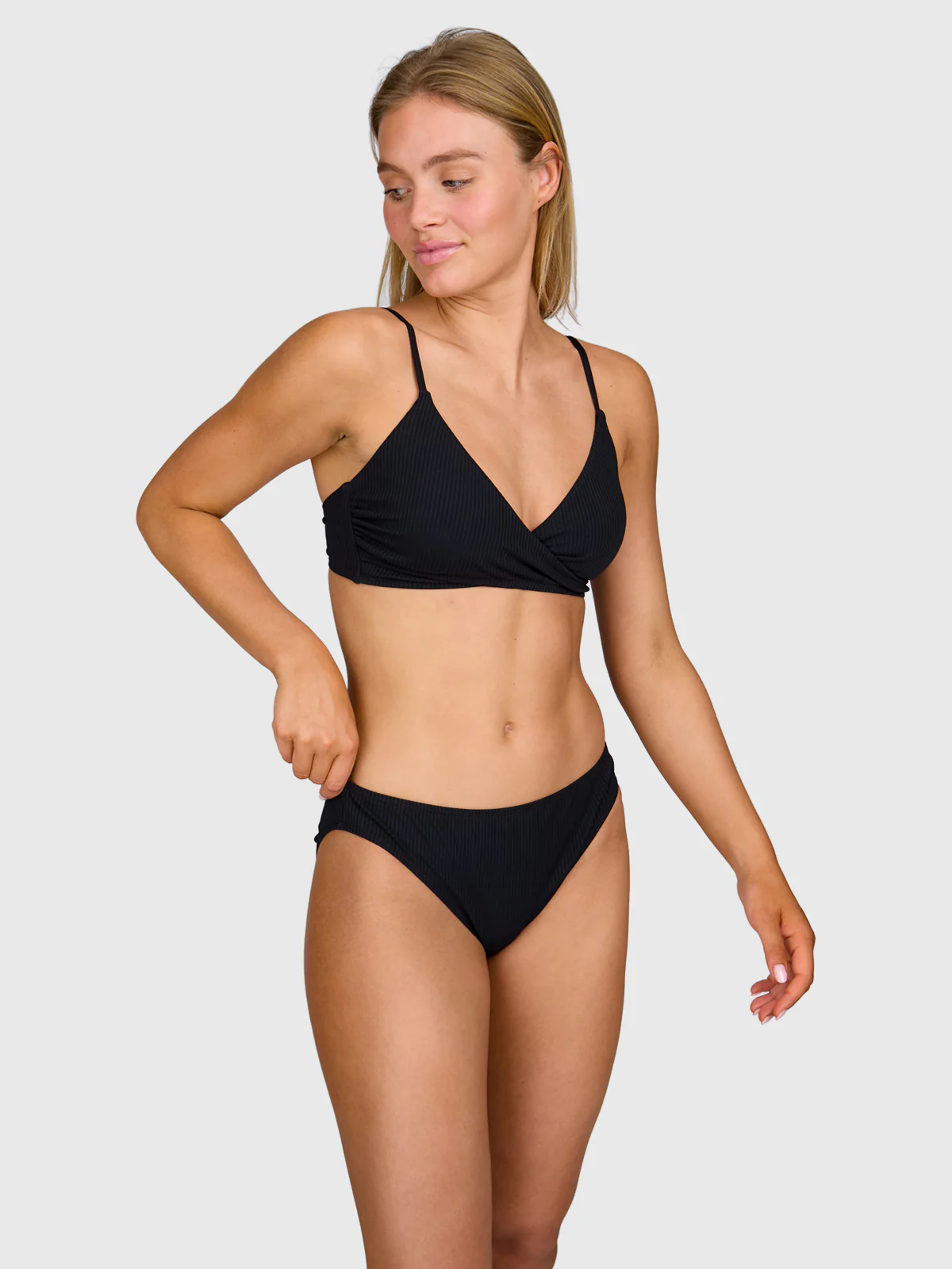 Diamia-Rib Women Bikini Top | Black - Image 4