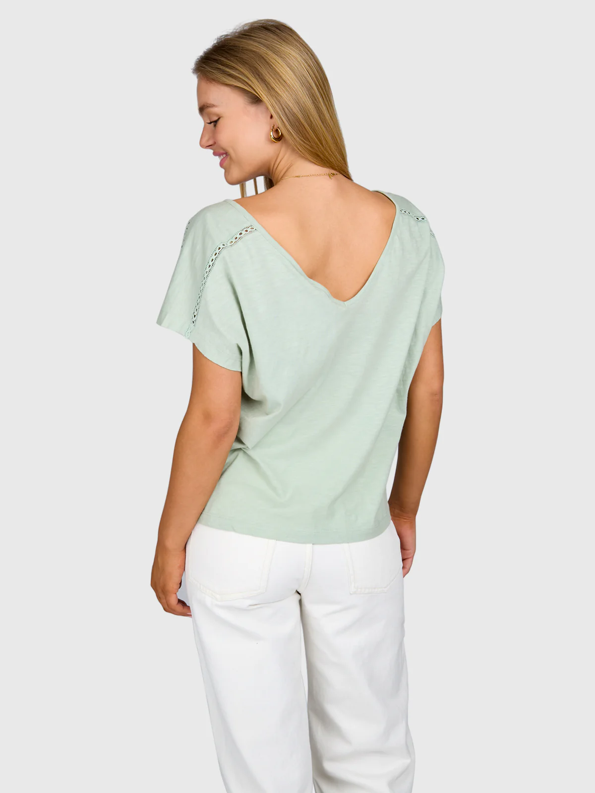 Duya Women T-shirt | Aqua Grey - Image 2