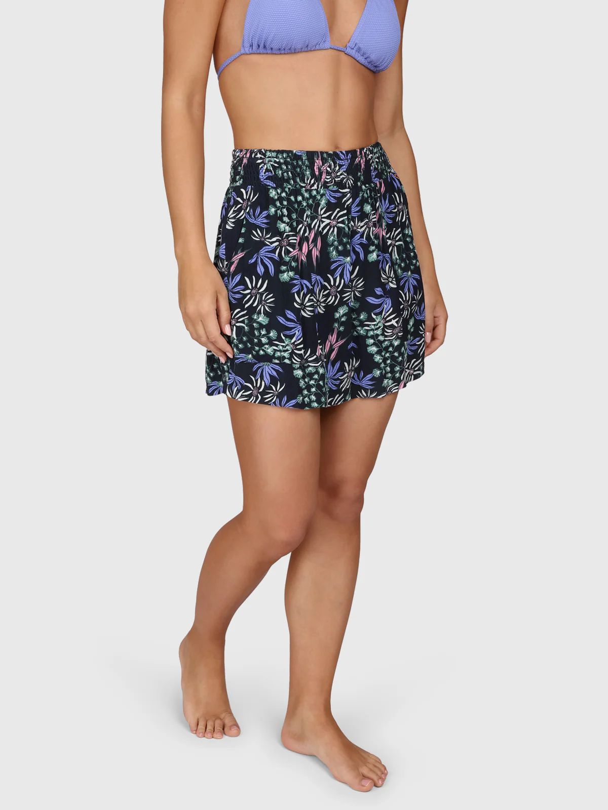 Essia-Print Women Shorts | Black - Image 5