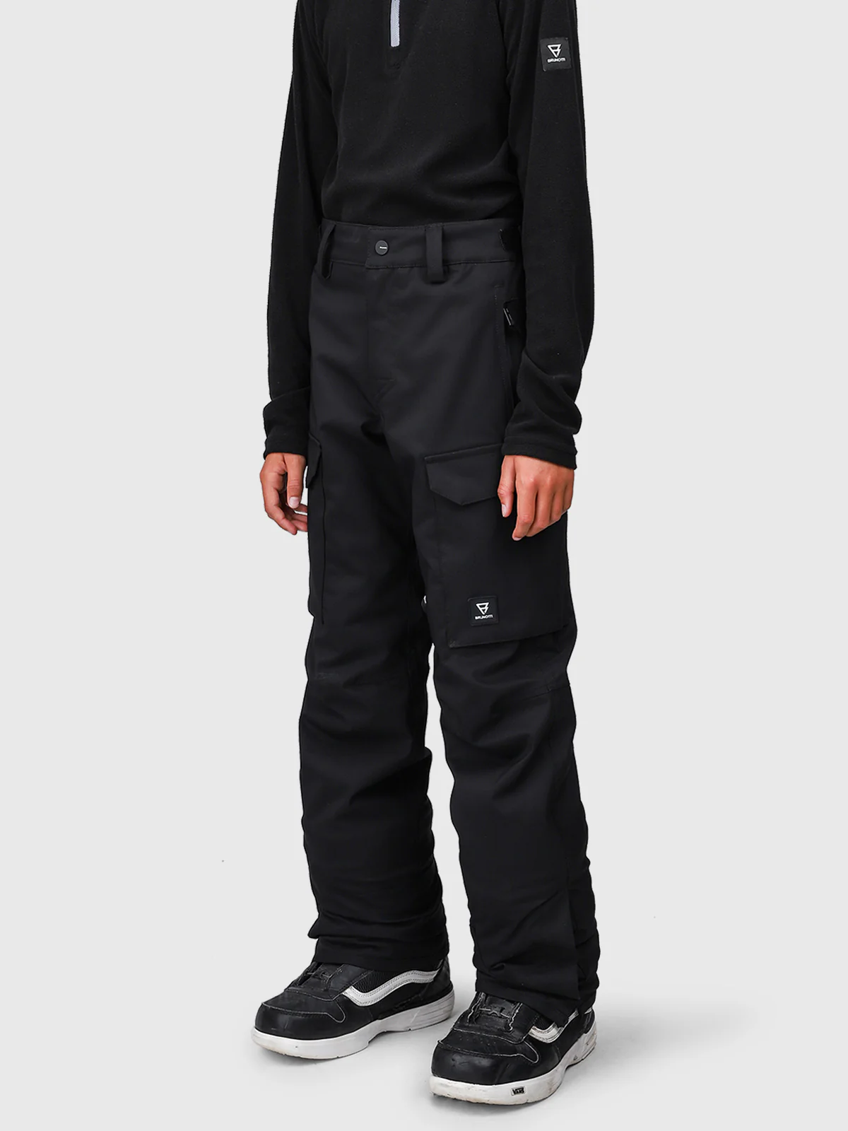 Footraily-Cargo Boys Snow Pants | Black