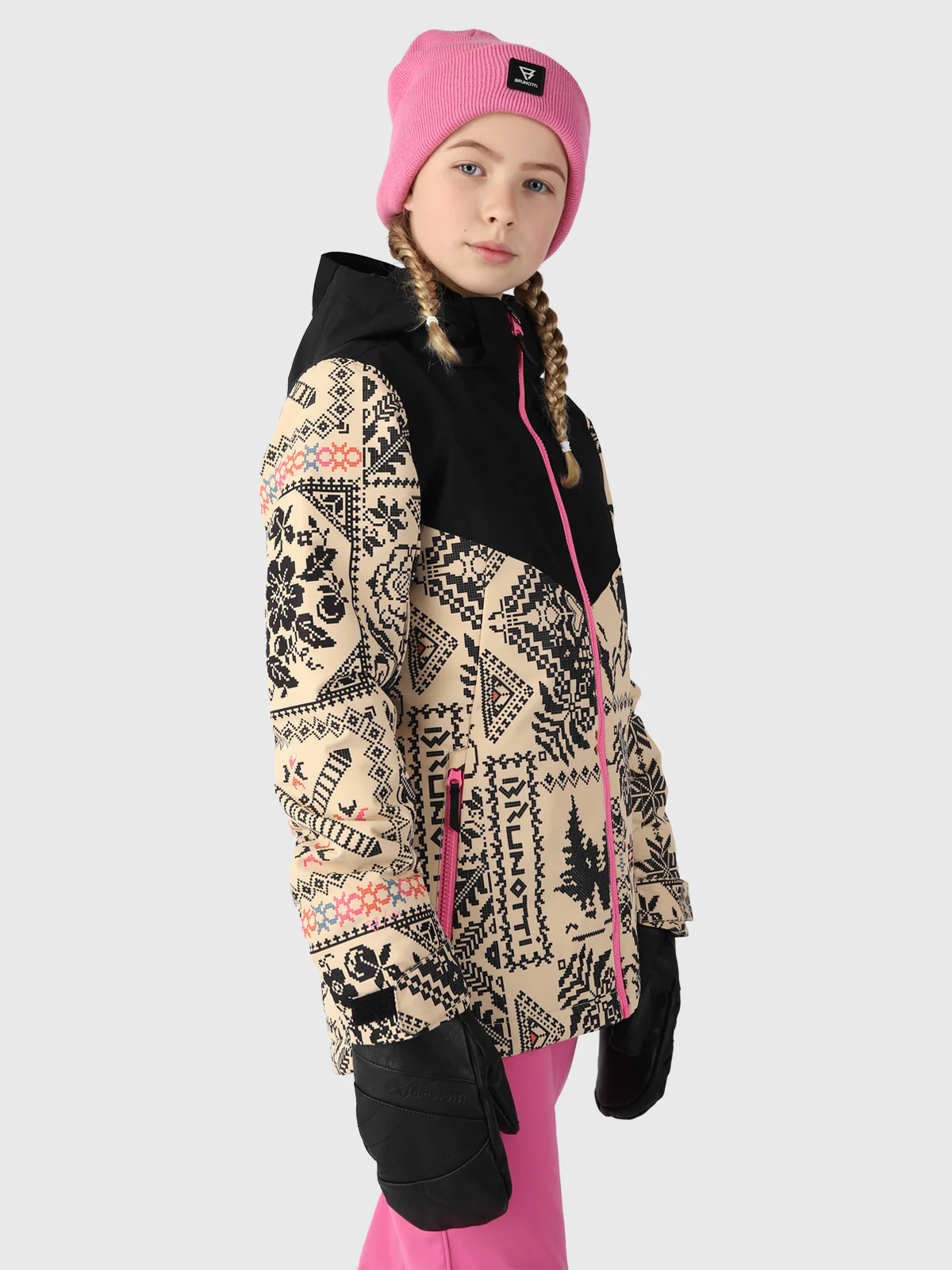 Hakubia-AO Girls Snow Jacket | White - Image 3