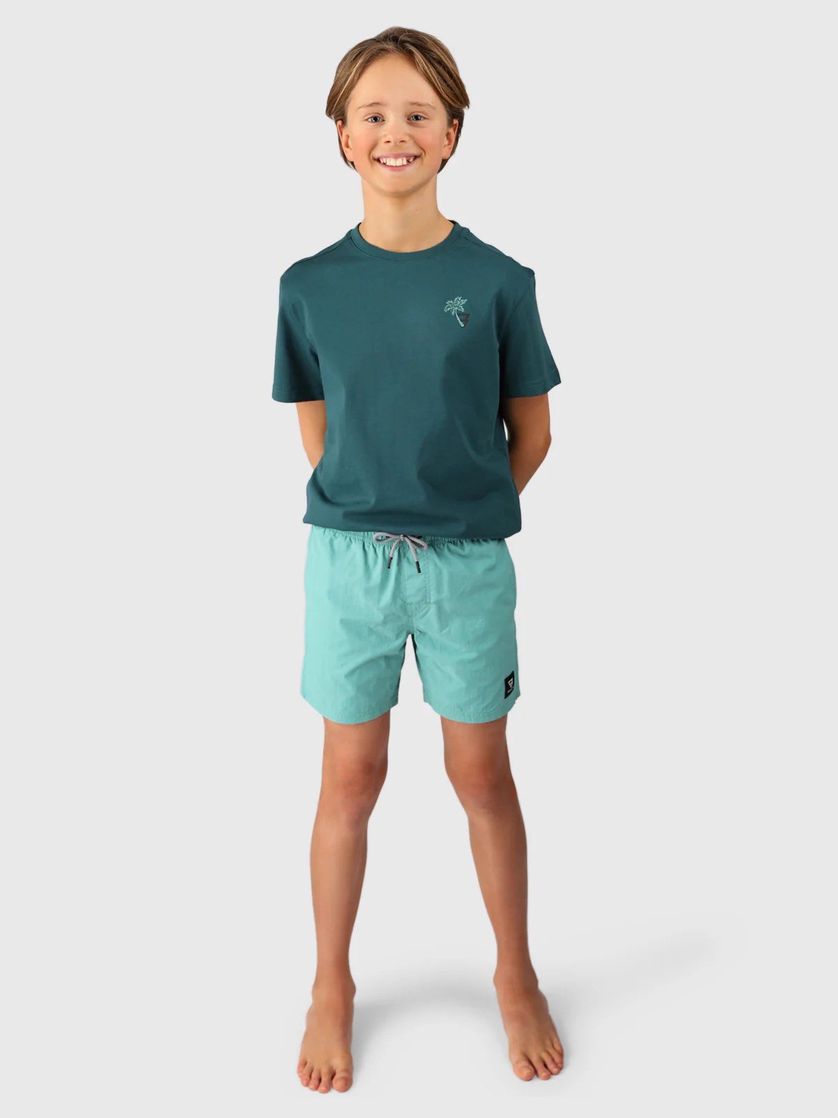 Hestey Boys Swim Shorts | Bottle Green - Image 4