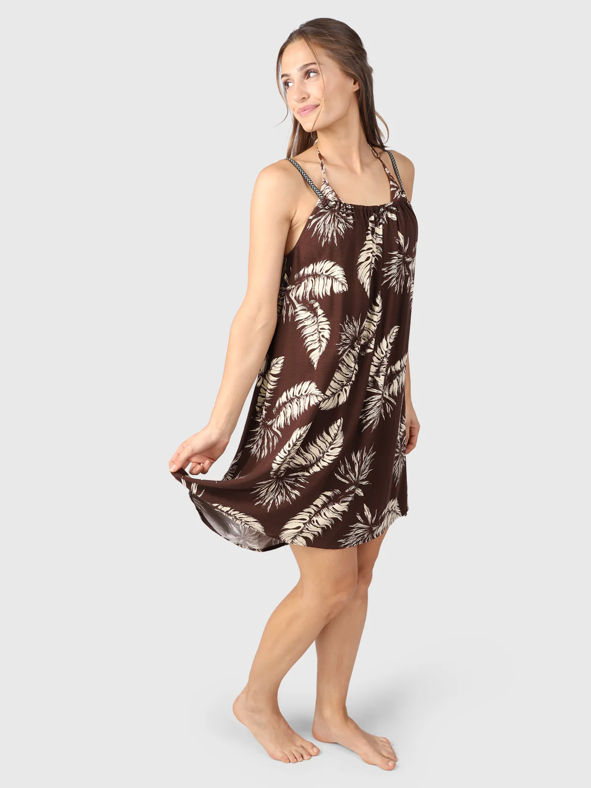 Isla-Palm Women Dress | Brown - Image 3