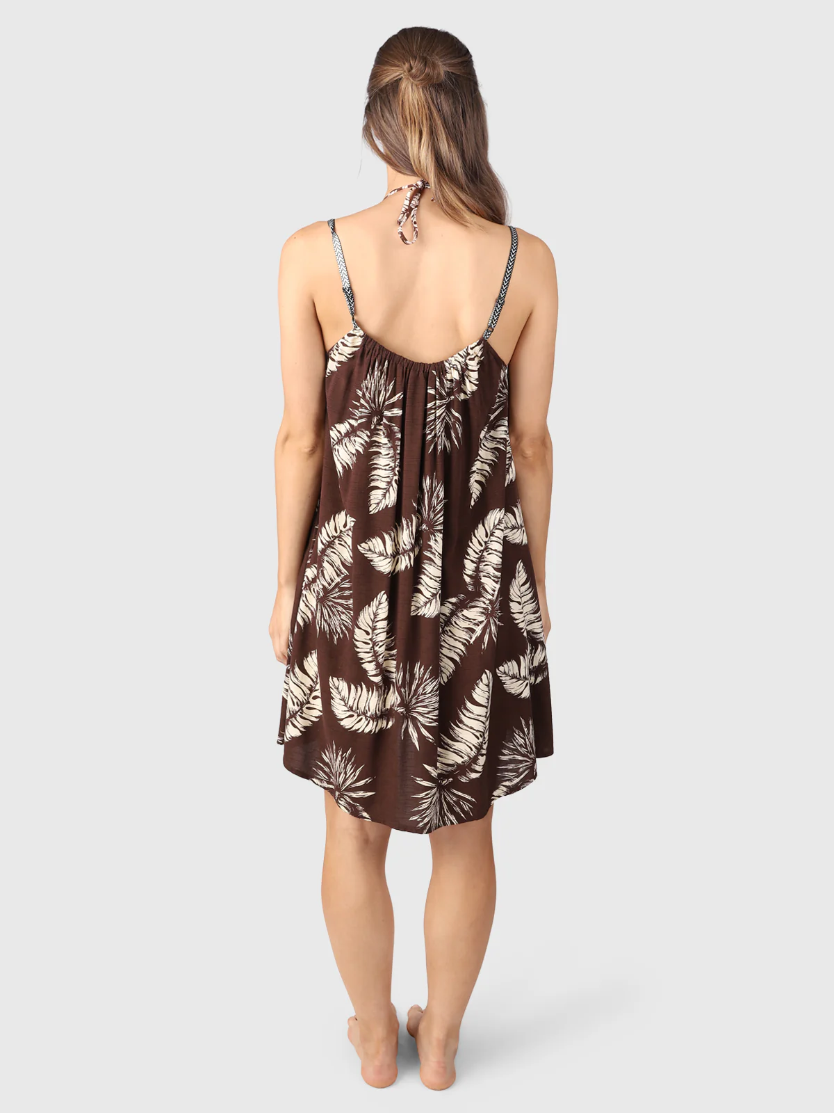 Isla-Palm Women Dress | Brown - Image 4