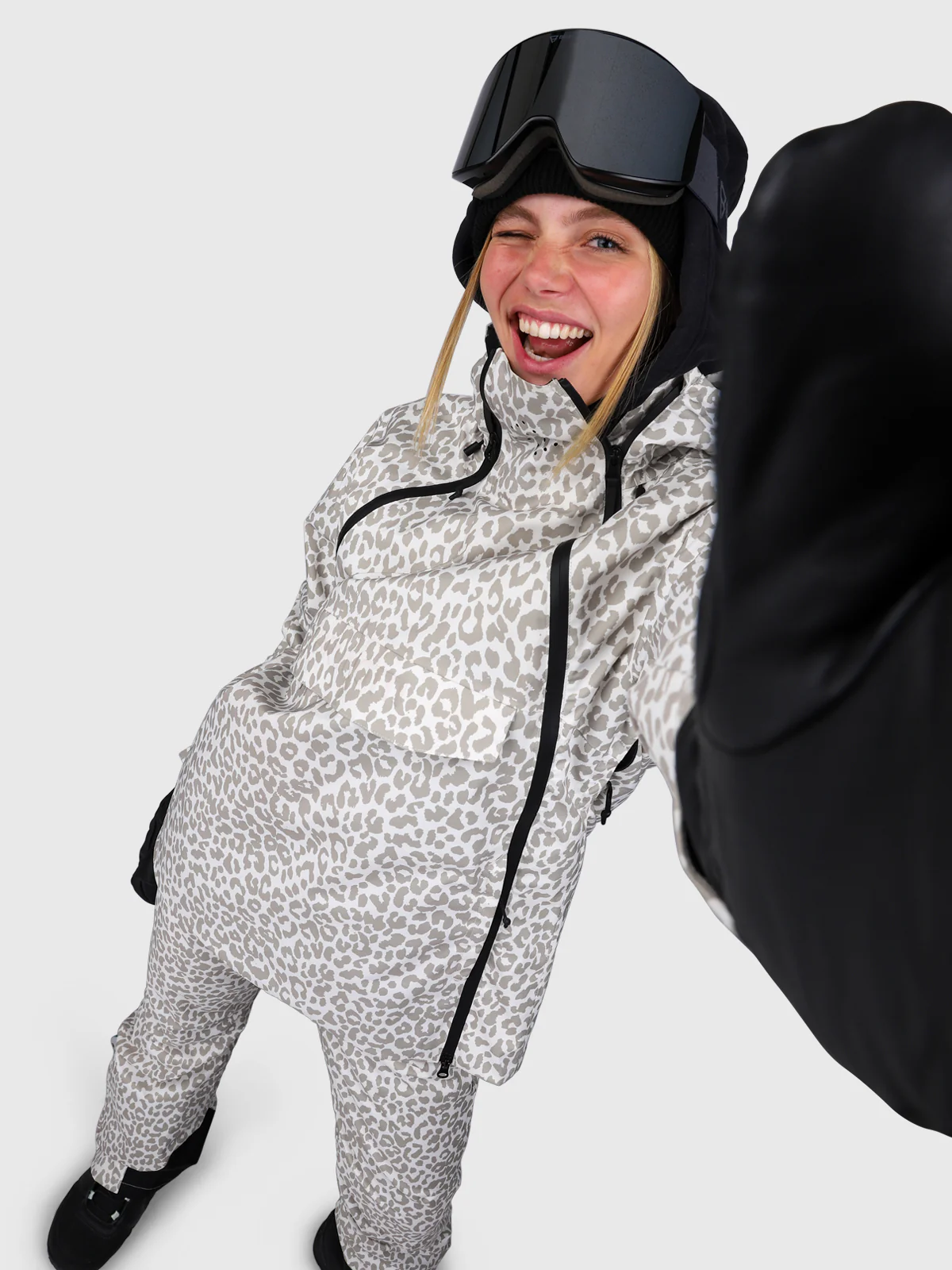 Joicya-Print Women Snow Jacket | Leopard Snow - Image 2