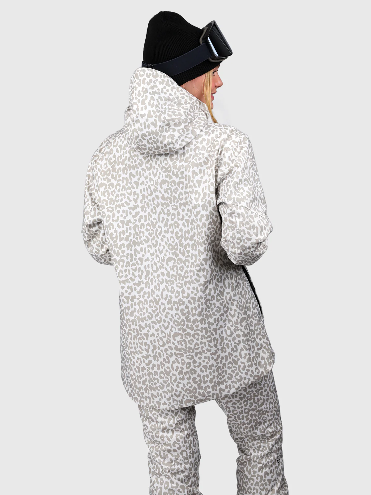 Joicya-Print Women Snow Jacket | Leopard Snow - Image 3