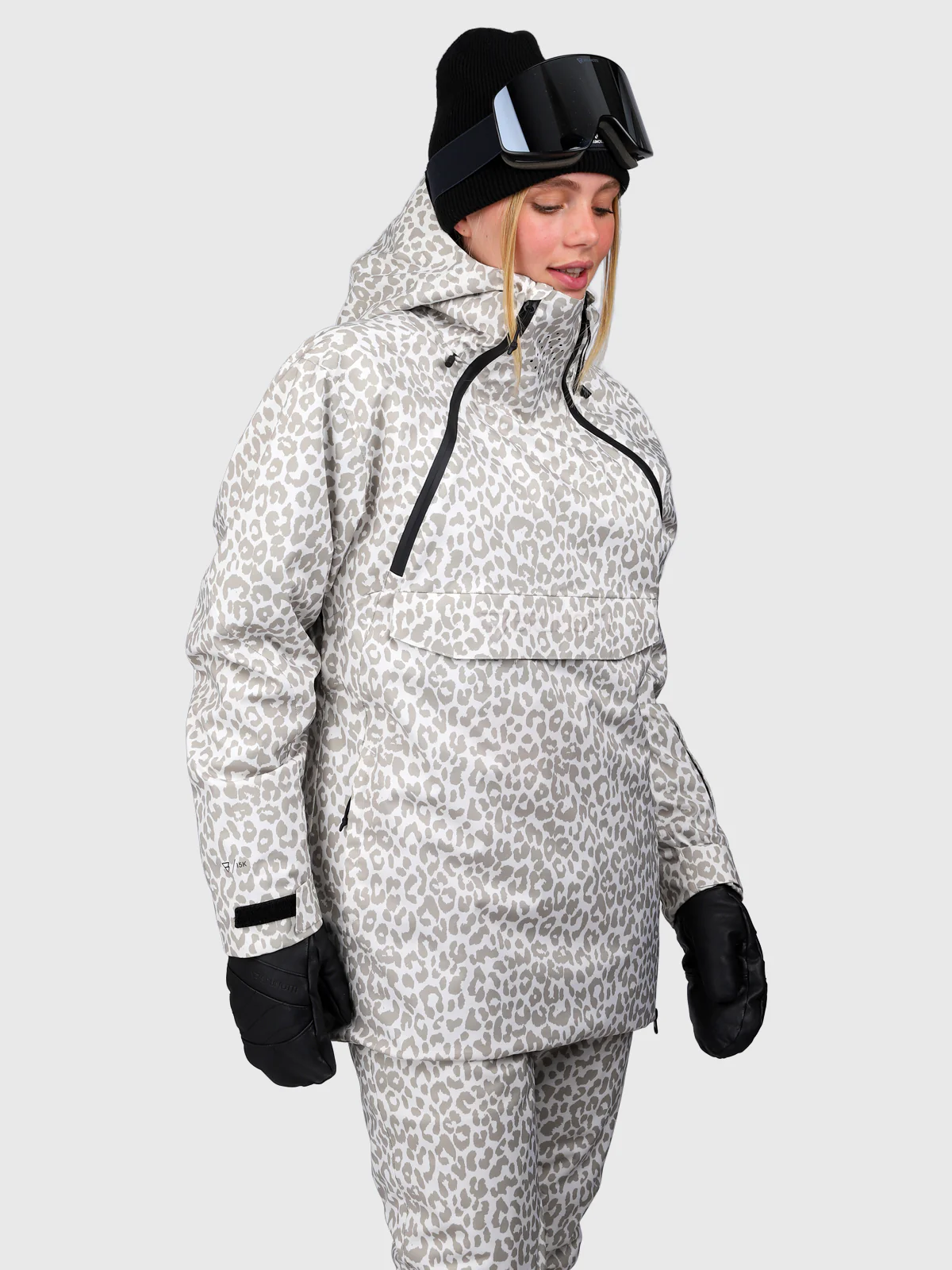 Joicya-Print Women Snow Jacket | Leopard Snow - Image 4