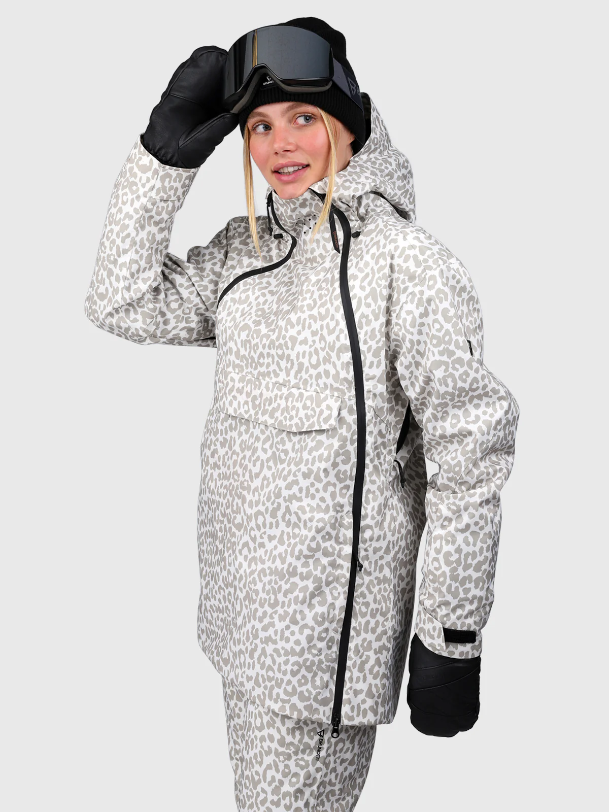 Joicya-Print Women Snow Jacket | Leopard Snow - Image 5