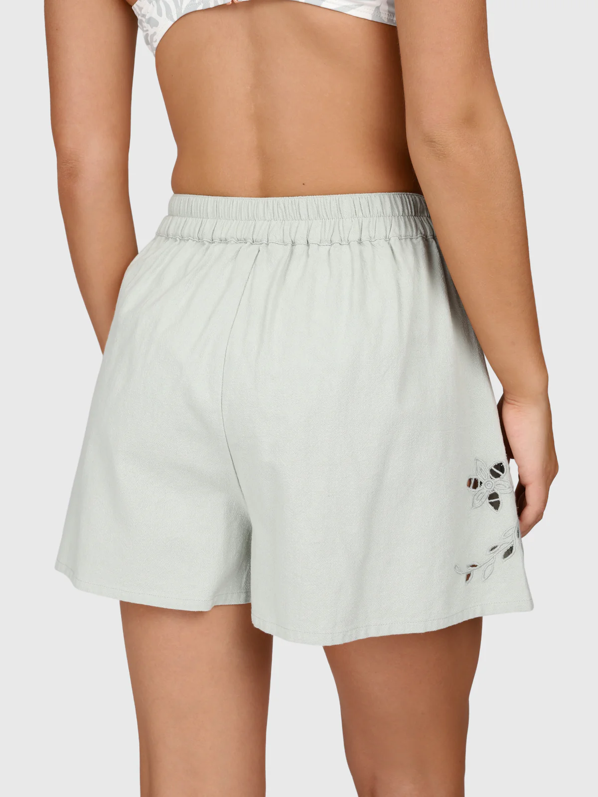 Julee Women Shorts | Aqua Grey - Image 11