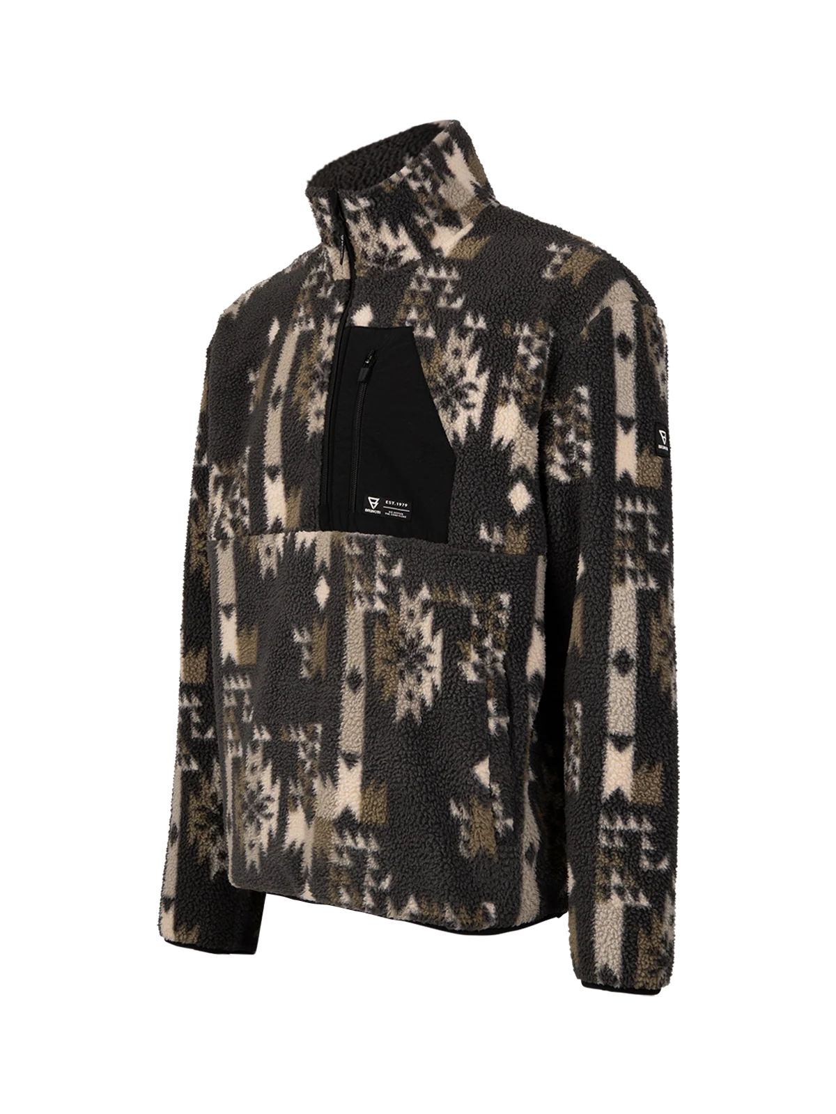 Kelstyn-Print Men Fleece | Siberia Black - Image 10