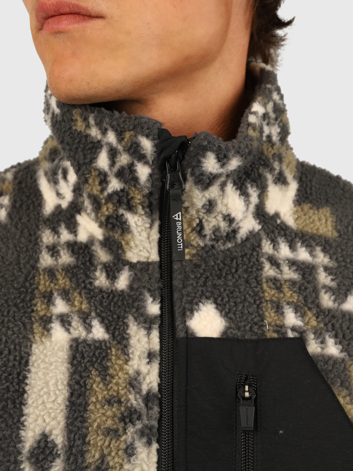 Kelstyn-Print Men Fleece | Siberia Black - Image 11