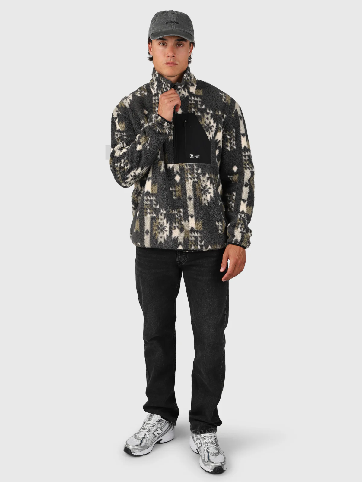 Kelstyn-Print Men Fleece | Siberia Black - Image 6