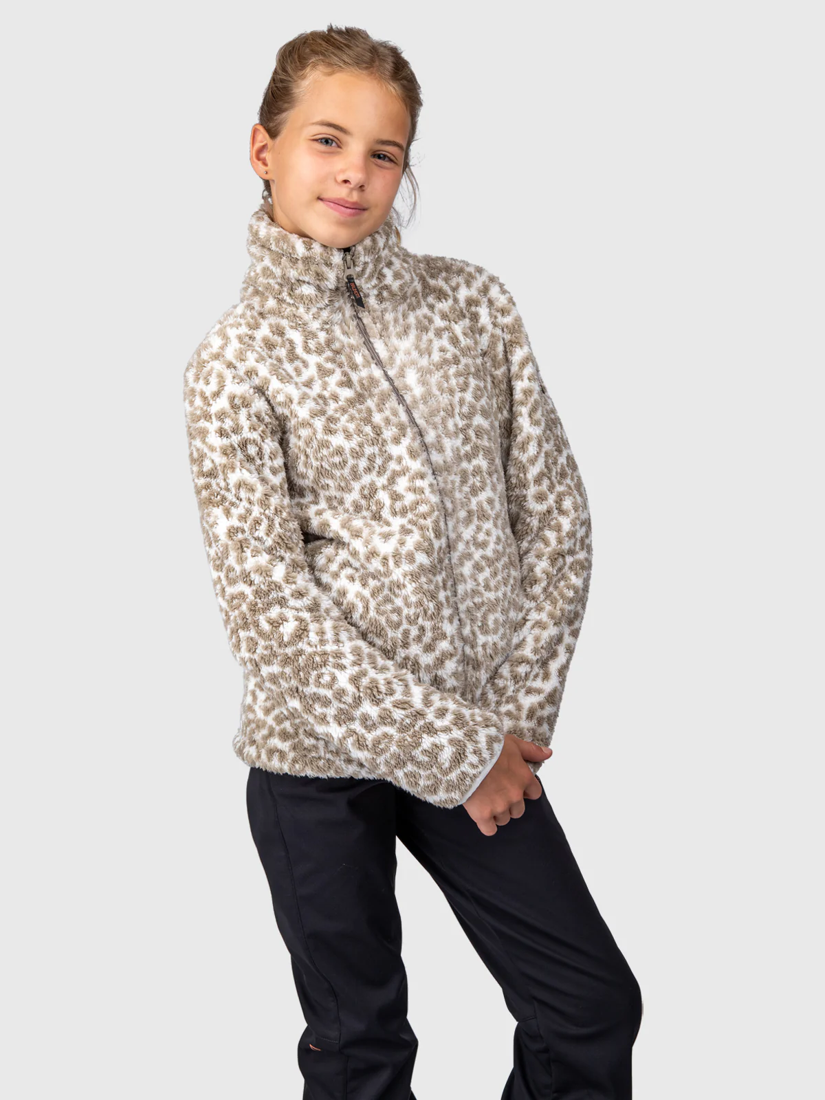 Kyoti-Print Girls Fleece | Leopard Snow - Image 3
