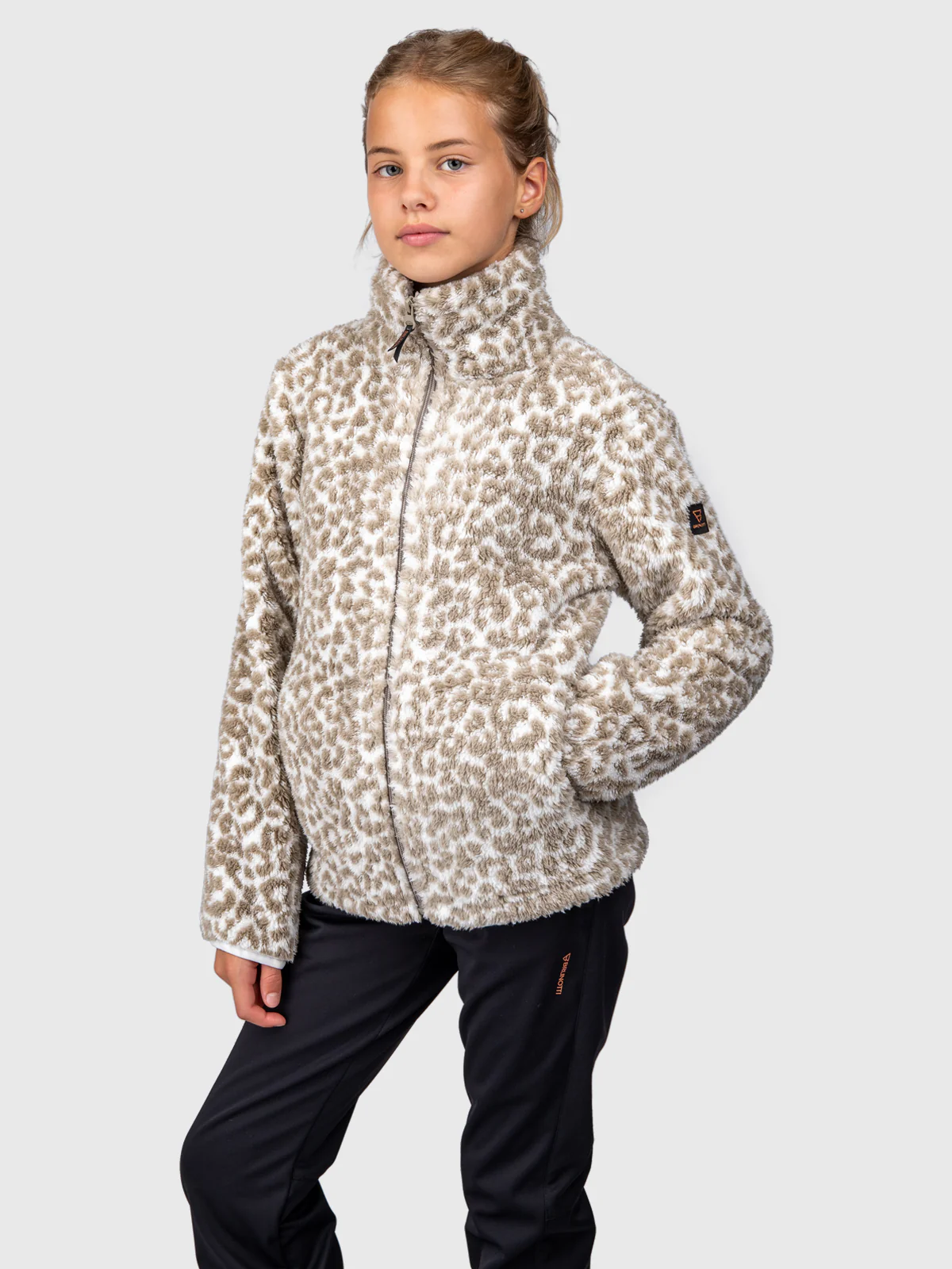 Kyoti-Print Girls Fleece | Leopard Snow - Image 4