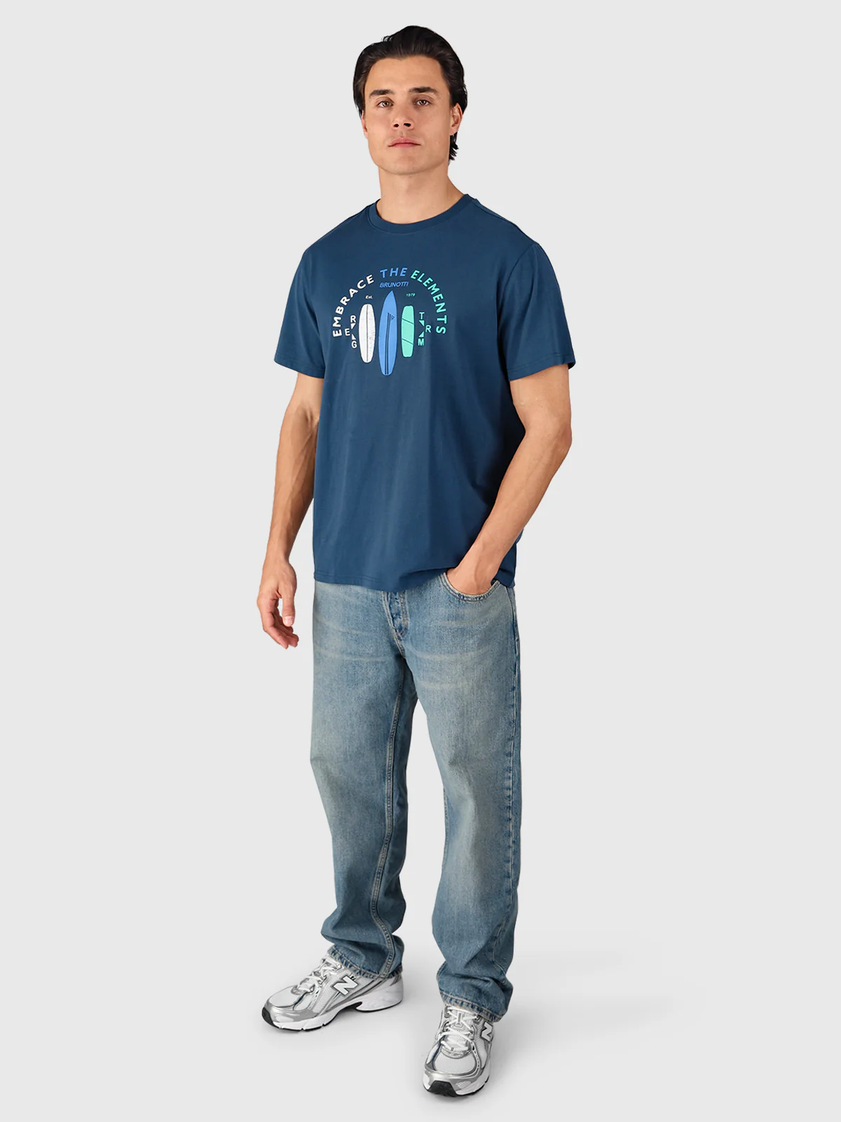 Leeway Men T-shirt | Night Blue - Image 5