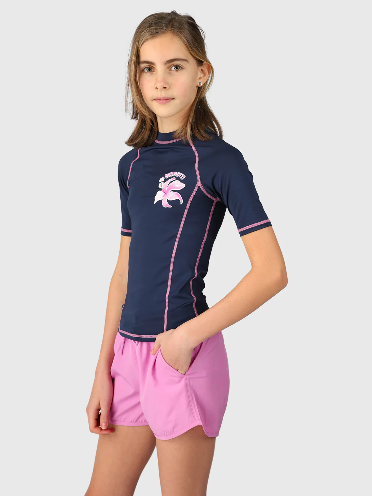 Lineas Girls Rashguard | Indigo Blue - Image 3